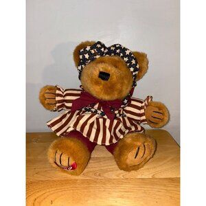 Dan Dee 1999 Stars & Stripes Dress Teddy Bear Stuffed Animal Plush Liberty